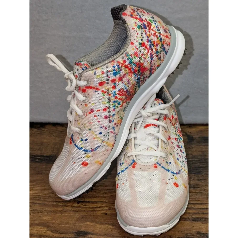 Footjoy Golf Shoes Women's 7 Empower #98012 - US - Paint Splatter Multicolor